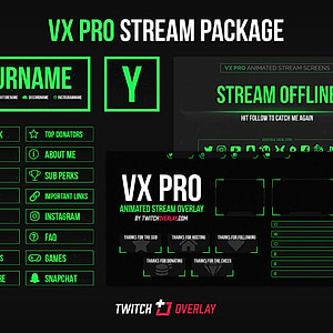 VX Pro Green - Animated Stream Package