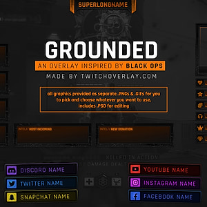 Grounded - Weathered Metal Twitch Overlay